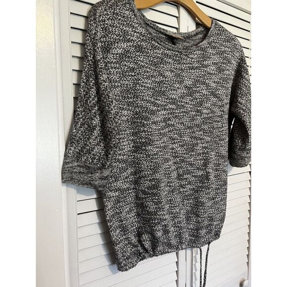 ANN TAYLOR LOFT Women's Size Small S Sweater Shirt Top 3/4 Sleeve Drawstring Hem - Picture 2 of 8